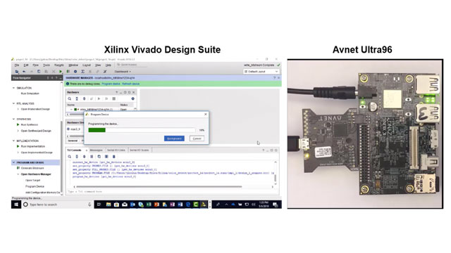 Synthesize, implement, and program the color detection algorithm onto the Avnet Ultra96 hardware using Vivado.