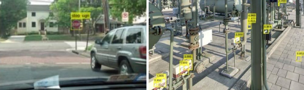 Stop sign detection (left) and automated labelling of parts in a gas processing plant (right). Stop sign detection (left) and automated labelling of parts in a gas processing plant (right).