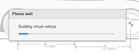 Virtual Vehicle Composer build progress bar