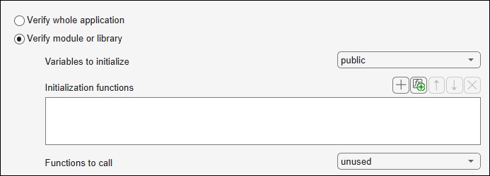 Option 'Verify module or library' is selected by default.