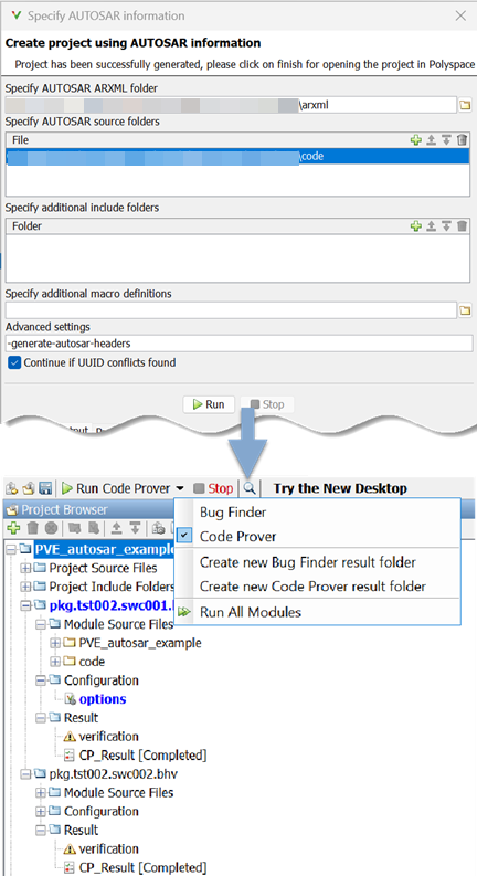 Example of running all modules in project together