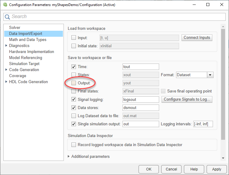 Disable output logging in the configuration parameters.