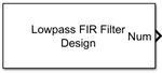 Lowpass FIR Filter Design block icon