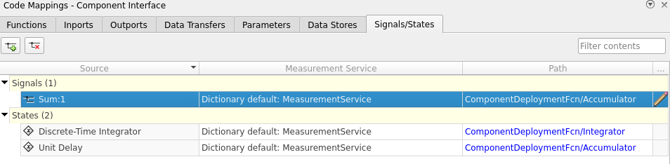 Signal in the code mappings with measurement service set to 'Not measured'