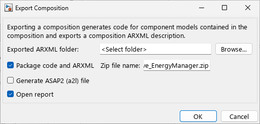 Export Composition dialog box.