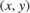 $(x, y)$