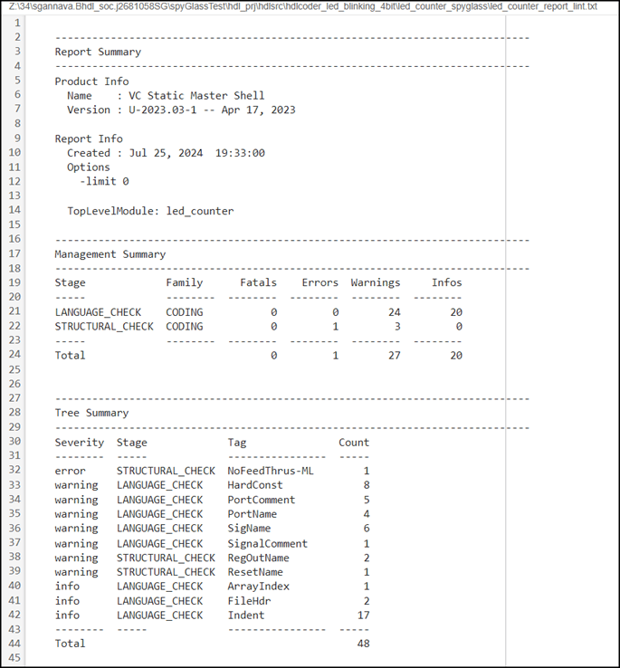 Generated int report with .txt extension in default workflow