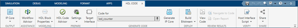 hdlcoder_ip_core_tutorial_zynq_IPCoreToolstrip.png