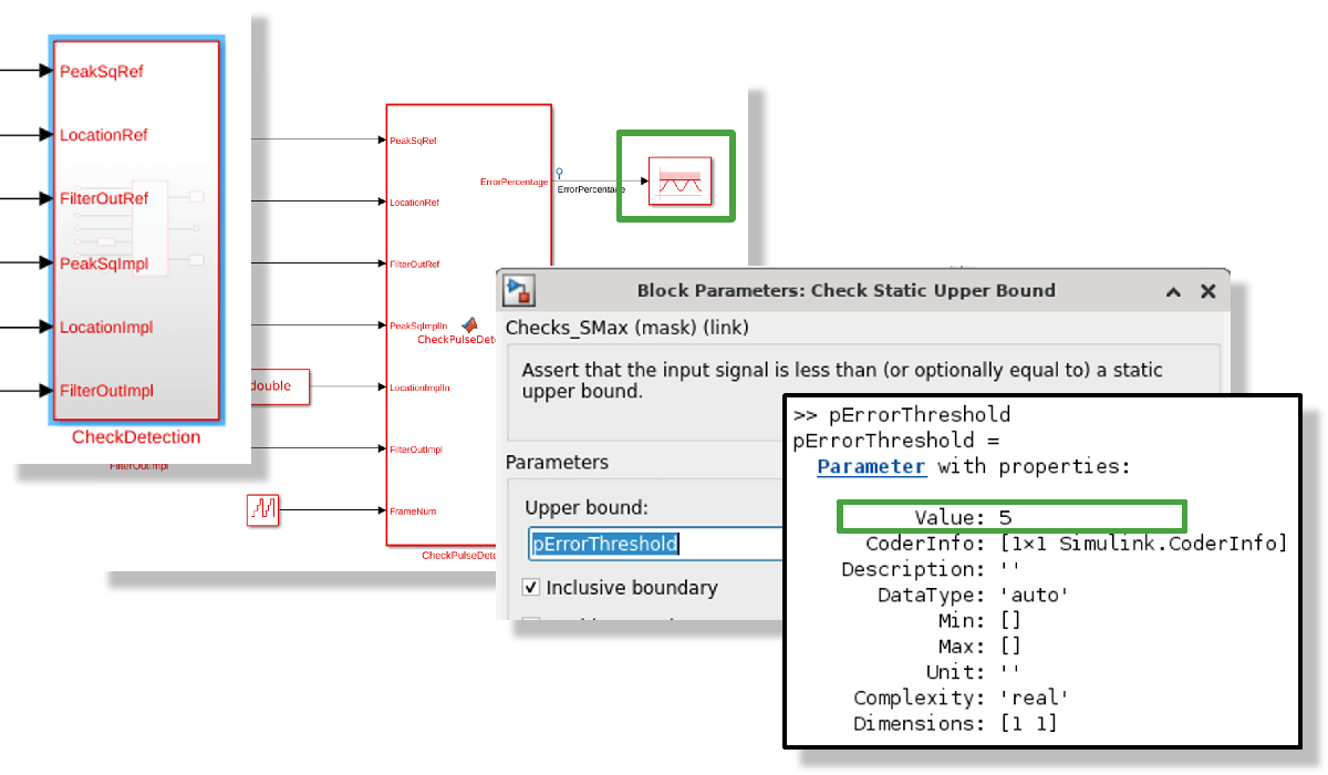 scoreboard block mask showing that the upper bound parameter is set to pErrorThreshold.