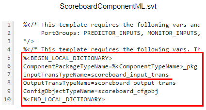 override the value of a template variable