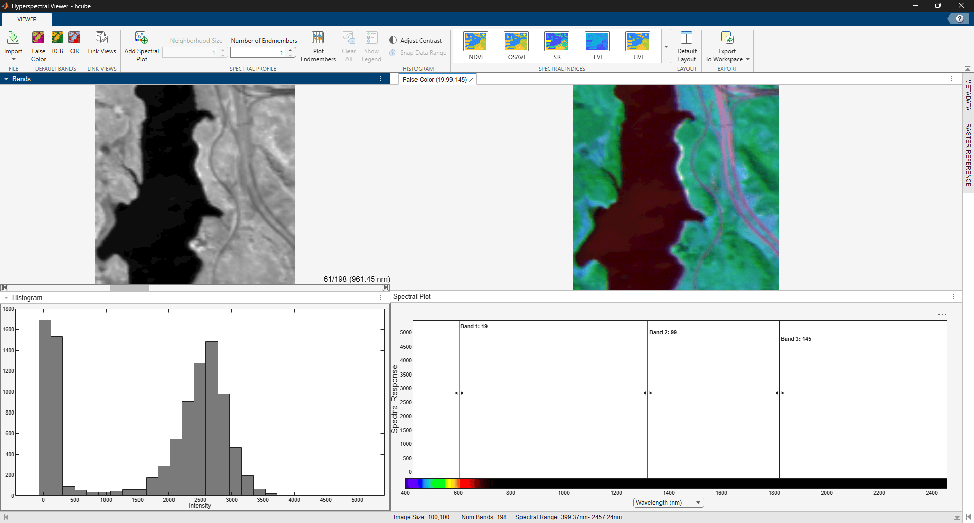 Hyperspectral Viewer Initial Screen