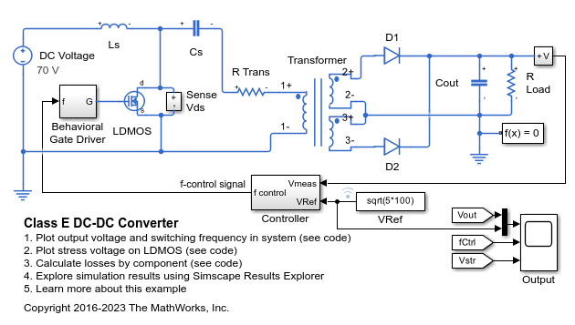 Class E DC-DC Converter - MATLAB & Simulink