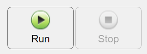 Simulation Controls component. The component has an enabled Run button and a disabled Stop button.