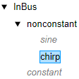 Bus hierarchy with chirp selected