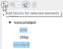 Bus hierarchy with sine and constant selected