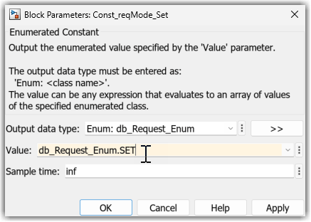 Block Parameters dialog box showing an updated Value parameter