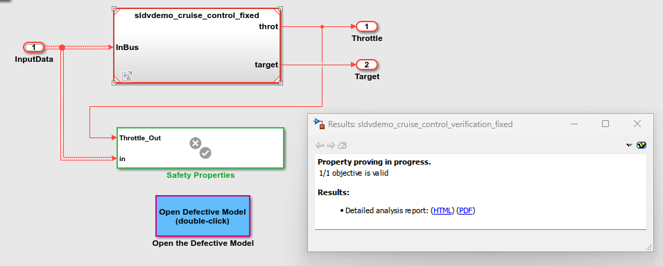Find and Debug Property Violation Using Simulink Design Verifier