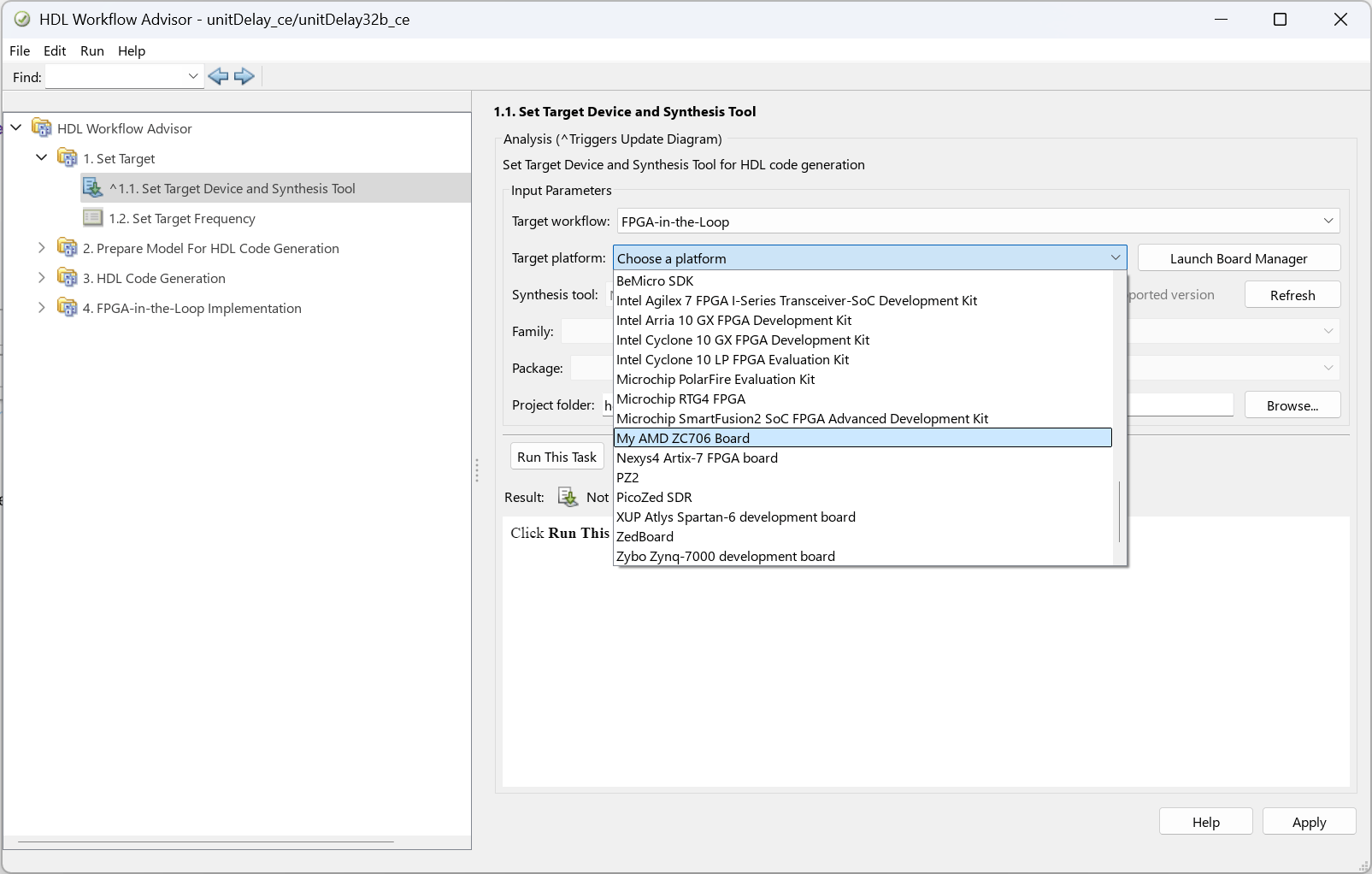 HDL Workflow Advisor