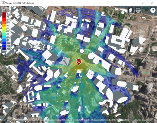 Coverage map created by GPU