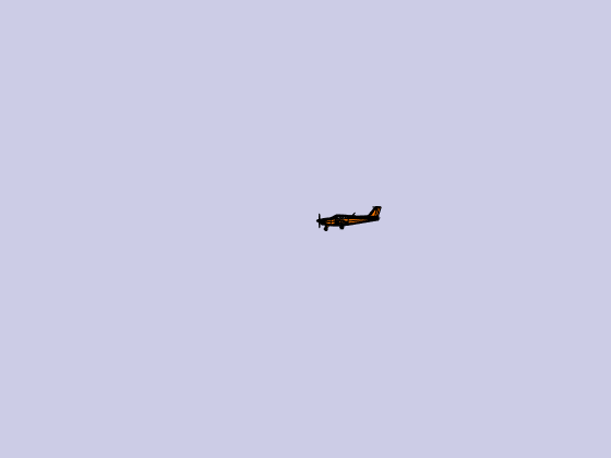 Small fixed-wing aircraft in flight against a light grey sky, viewed from left.