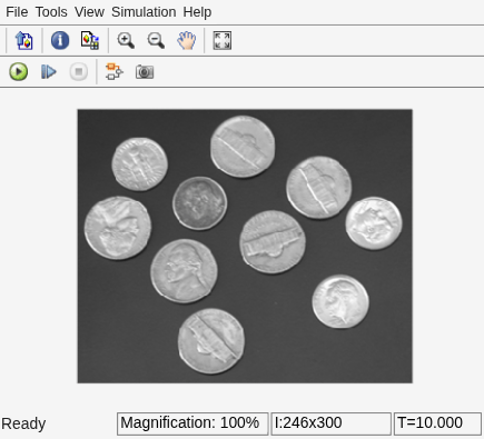Figure Input image contains an axes object and other objects of type uiflowcontainer, uimenu, uitoolbar. The hidden axes object contains an object of type image.