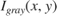 $ I_{gray}(x,y) $
