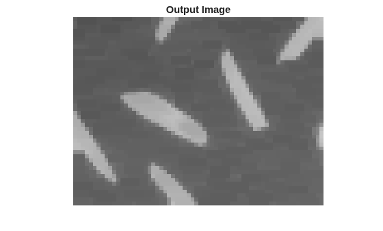 Figure contains an axes object. The hidden axes object with title Output Image contains an object of type image.