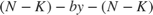 $(N-K)-by-(N-K)$