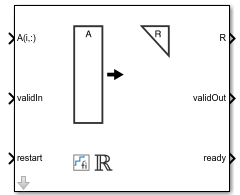 Real Partial-Systolic Q-less QR Decomposition block