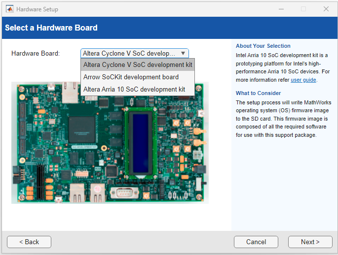 Select Hardware Screen