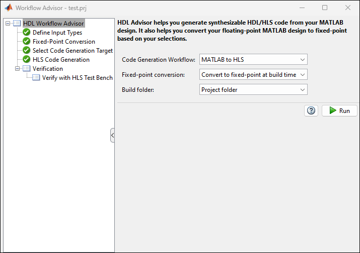 MATLAB Workflow Advisor