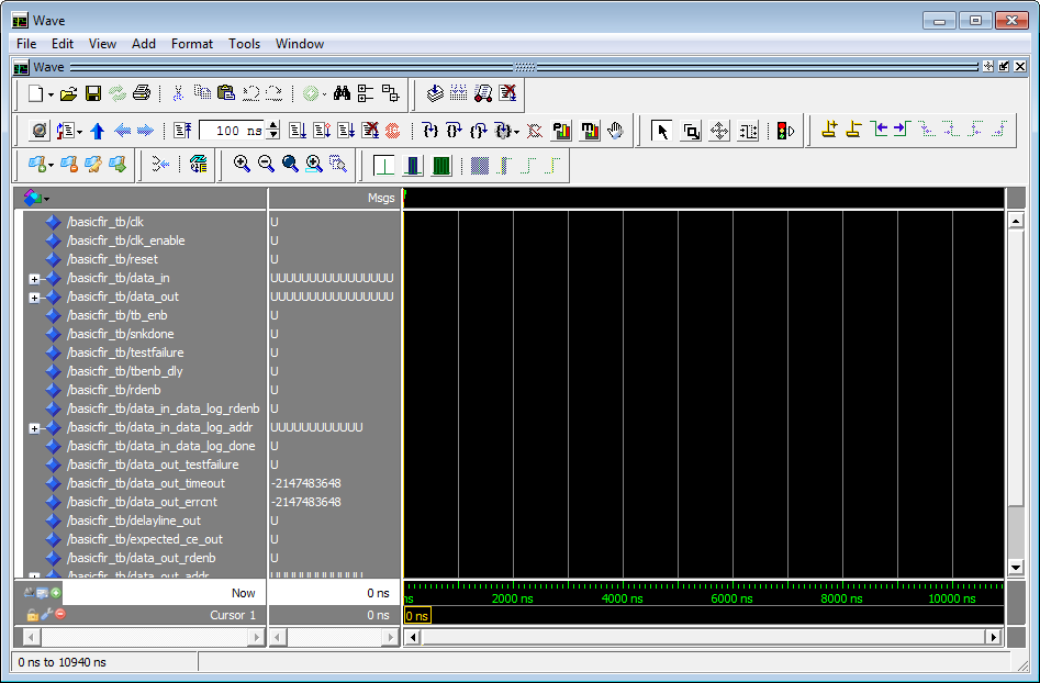 modelsim run command