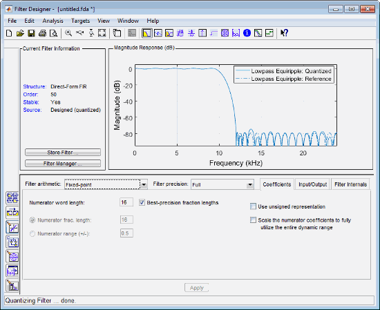 scilab fir filter design