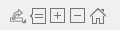 Axes toolbar that includes buttons for exporting content, creating data tips, zooming into the map center, zooming out of the map center, and restoring the original view.