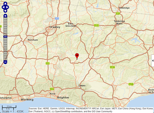 Zoomed-out view of the same marker