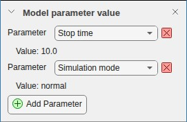 Model parameter value test for the Stop time and Solver model configuration parameters