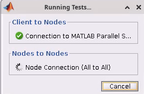 Progress of connectivity testing