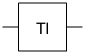 Symbol of inverse T gate