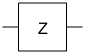Symbol of Pauli Z gate
