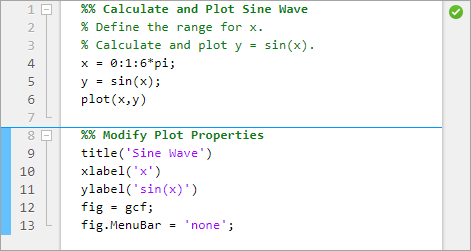 File open in the Editor showing two sections. The second section has a blue border around it indicating that it is the selected section.