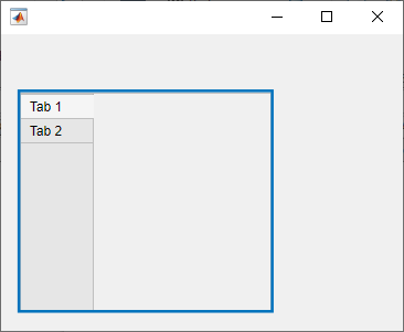 Tab group with tab titles on the left. A blue solid line surrounds the entire tab group, including the tab titles.