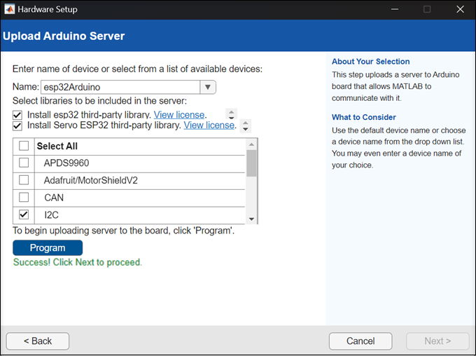 ESP32 hardware board libraries setup
