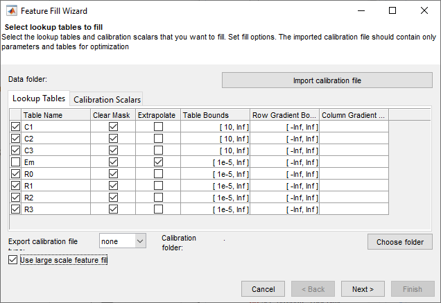 Feature fill wizard.
