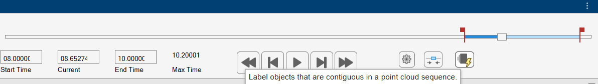 Burst mode tooltip in the slider range pane.