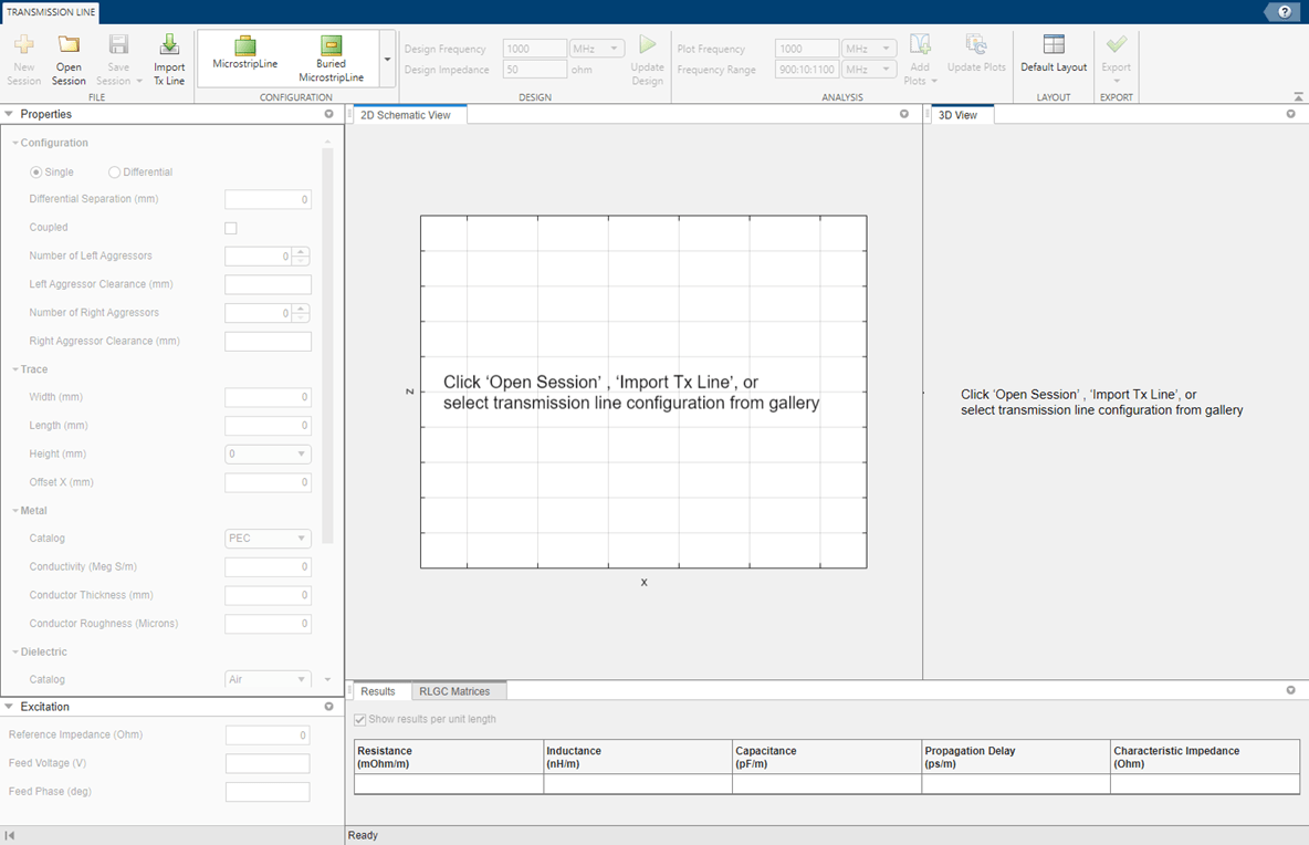 Transmission Line Designer app