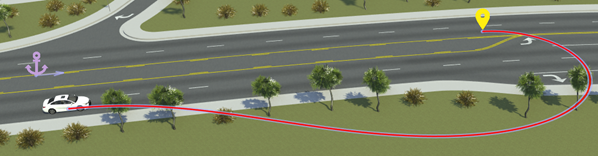 Clothoid path curve
