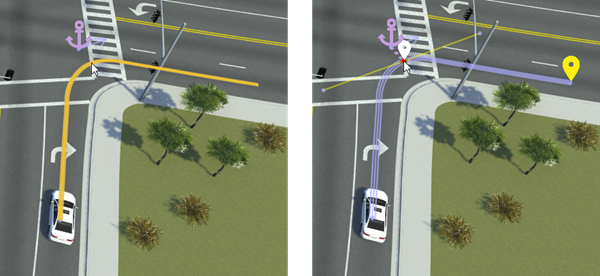 Path split into separate segments