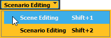 Scene Editing and Scenario Editing toggle with Scene Editing selected