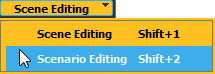 Scene Editing and Scenario Editing toggle