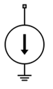 Continuous Wave block icon with Simulate noise is set to off and Source type is set to Ideal current.